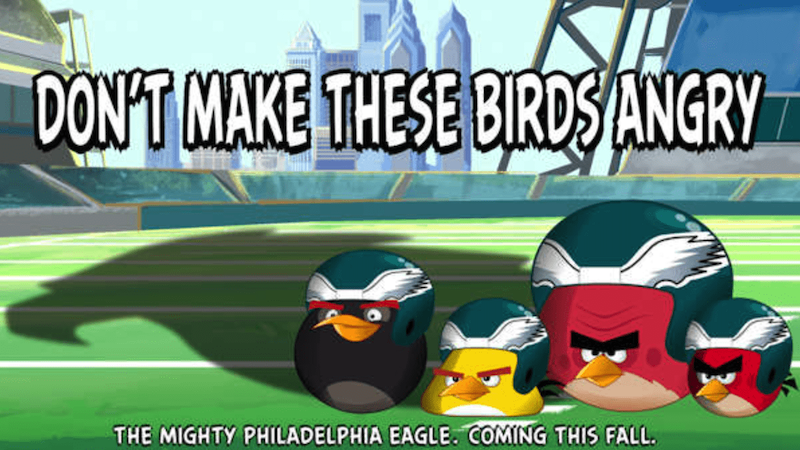 Angry Birds faz parceria com o Philadelphia Eagles, time da NFL